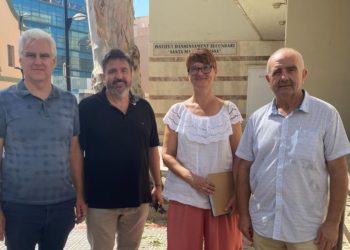 Josep Meli¡a, Tolo Gili, Lucia Ribas y  Joan Torres, representantes del Pi Proposta per les Illes en una imagen de archivo.