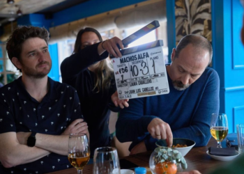 Imagen de archivo del rodaje de 'Machos Alfa' de Netflix. Alberto Caballero Instagram.