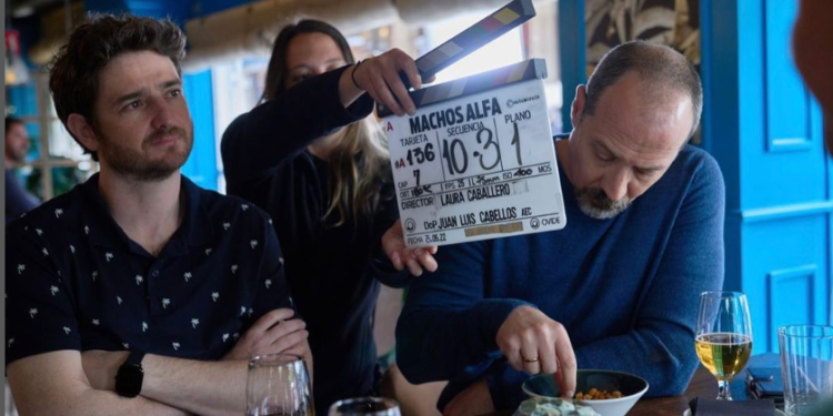 Imagen de archivo del rodaje de 'Machos Alfa' de Netflix. Alberto Caballero Instagram.