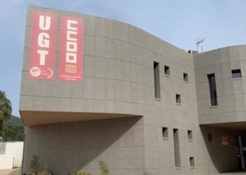 Sede de UGT y CC OO en Ibiza, en la caller del Periodista Marià Tur. Foto Toni Escandell