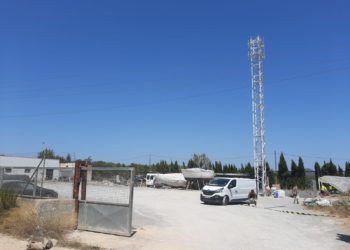 Imagen de la antena facilitada por el PSOE-Reinicia