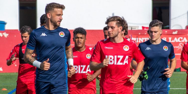 Imagen de archivo de un entrenamiento del CD Ibiza. Foto: CD Ibiza.