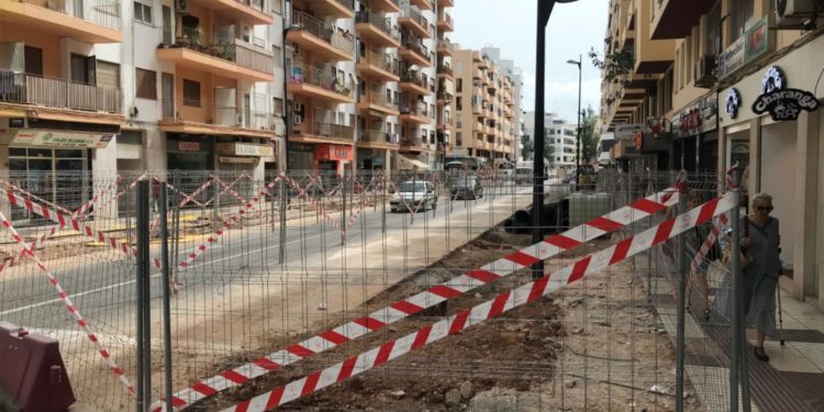 Avenida Isidor Macabich en obras.