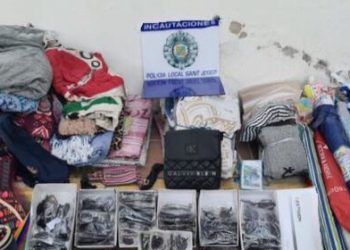 Material requisado en Cala Bassa. Policía Local de Sant Josep.