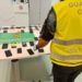 Los móviles que llevaba la mujer en la maleta cuando fue sorprendida en el aeropuerto de Ibiza.