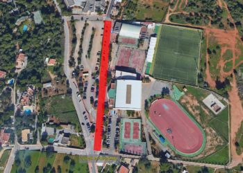 En rojo y resaltada, la zona que se reasfaltará