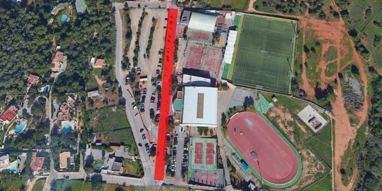 En rojo y resaltada, la zona que se reasfaltará