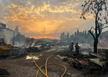 Así han quedado las instalaciones tras el incendio. Imagen Ayuntamiento Santa Eulària