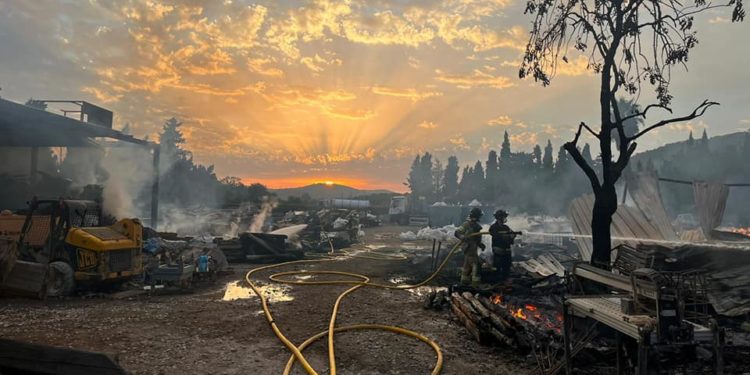 Así han quedado las instalaciones tras el incendio. Imagen Ayuntamiento Santa Eulària