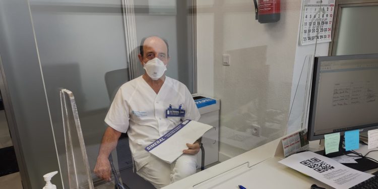 Carlos Rodríguez, delegado sindical de Simebal en las Pitiusas, ayer en Can Misses. Imagen cedida por Simebal.