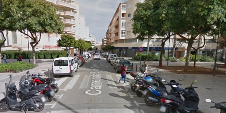 Calle de Sant Cristòfol, en la que ha tenido lugar el atropello. Google Maps.
