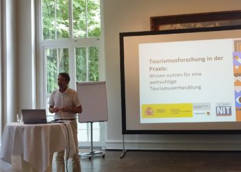 Alvaro Blanco Volmer en una presetación en Alemania. Twitter