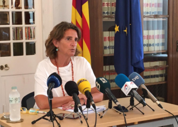 La vicepresidenta y ministra Teresa Ribera, este miércoles en Menorca. Foto: Ministerio para la Transición Ecológica y el Reto Demográfico.