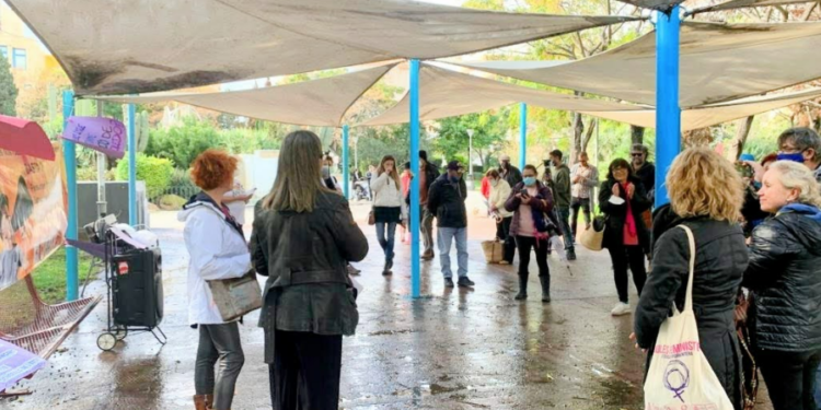 Concentración de pensionistas de Ibiza en noviembre. Imagen de archivo (cedida por 'Otoño Caliente`').