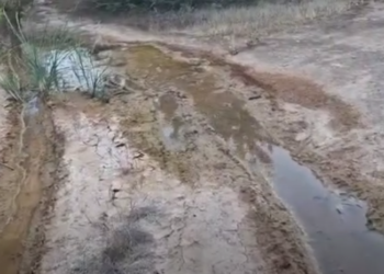 Aspecto actual de la fuga de agua.