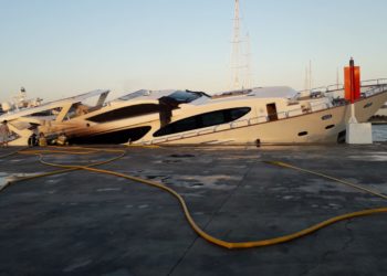 Así está el yate hoy. Foto de la APB