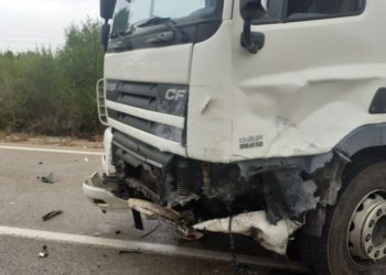 Imagen el camión involucrado en el accidente. Consell de Mallorca