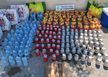 Productos de venta ambulante incautados en Formentera por la Policía Local
