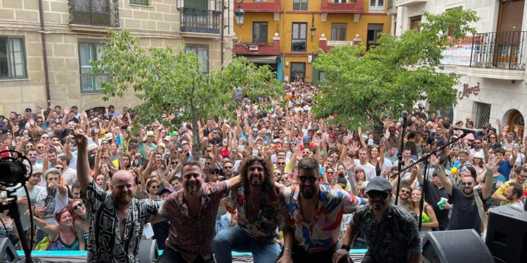 El grupo en el Sonorama Ribera este año. Imagen cedida por  Morning Drivers.