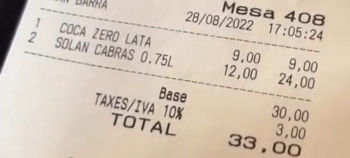 Imagen de una cuenta de un local de Ibiza. Crédito @niporwifi en Twitter