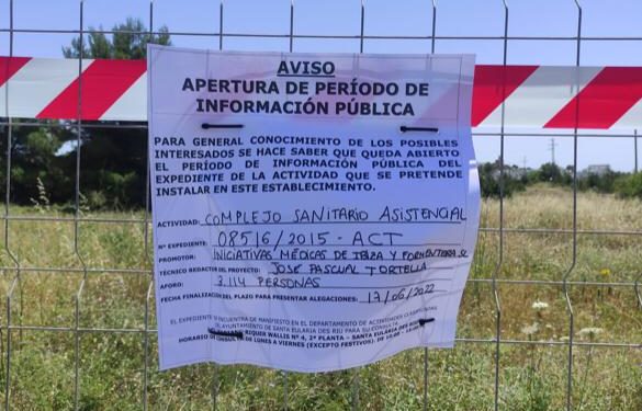 Solar donde se quiere construir el hospital privado de Jesús. Foto: Jaume Ribas.