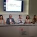 Un moment de la presentació amb Mila González, presidenta de l'Associació d'Immobiliàries d'Eivissa; Hans Lenz, president d'ABINI; el conseller, Josep Marí; Natalia Bueno, presidenta de COAPI, i la directora general, Cris Ballester.
