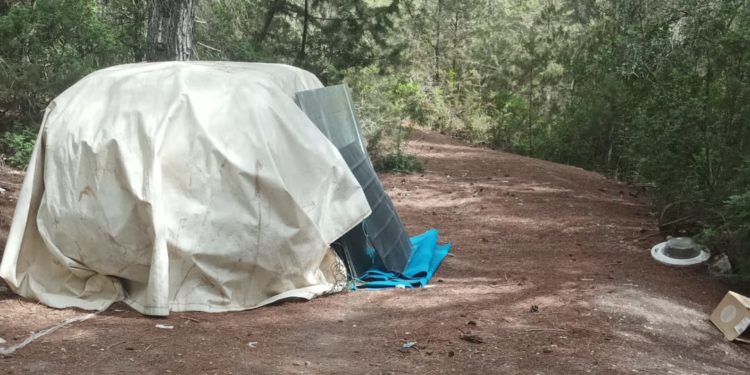 Imatge d'un assentament a la zona. Foto: PSOE de Santa Eulària.