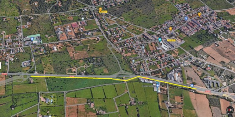 Vial ciclista. Plànol facilitat pel Consell d'Eivissa.