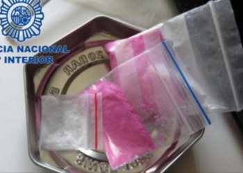 Imagen de archivo de cocaína rosa