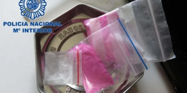Imagen de archivo de cocaína rosa