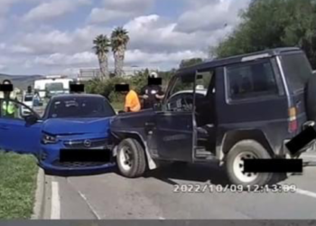 Un accidente en Platja d'en Bossa. Policía Local de Sant Josep