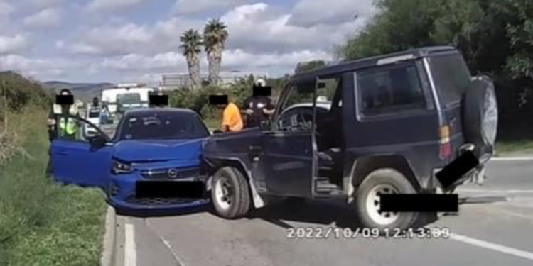 Un accidente en Platja d'en Bossa. Policía Local de Sant Josep