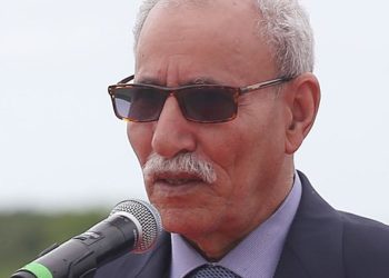 Brahim Ghali, presidente de la República Árabe Saharaui Democrática (RASD), en una imagen facilitada por 	Presidencia El Salvador a Wikimedia.