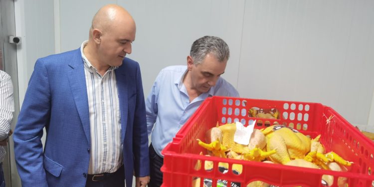 El president del Consell Insular, Vicent Marí, i el president de la Mancomunitat Intermunicipal de Serveis Públics Insulars, Andreu Roig, visiten l'escorxador. Consell d'Eivissa.