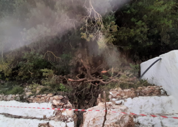 Imagen de los desperfectos. Foto: Ayuntamiento de Santa Eulària.