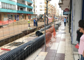 Obras en la avenida Isidor Macabich. Foto: Noudiari.