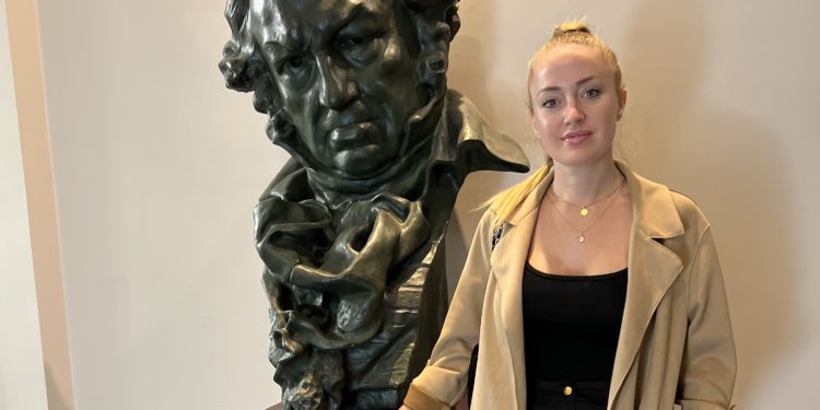 Helher Escribano en la Academia de las Artes y las Ciencias Cinematográficas de España.