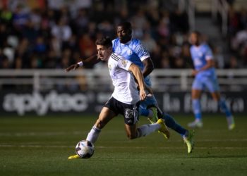 La UD Ibiza en un partido de Liga