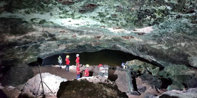 La cueva del rescate, en una imagen de los Bomberos de Mallorca