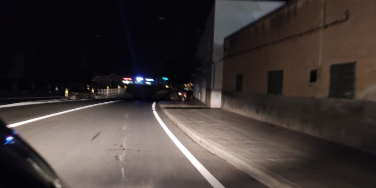 Imatge de la zona del pas inferior de l'E-20 cedida pel PSOE.