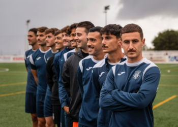 Jugadores de la SCR Peña Deportiva que se han unido al movimiento Movember. Foto: Arsen Voronyy.