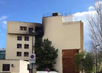 Efectos del incendio en los juzgados de Ibiza