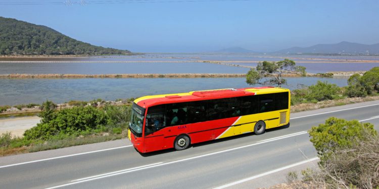 Imatge d'arxiu d'un autobús a Eivissa. Foto: Consell Insular.