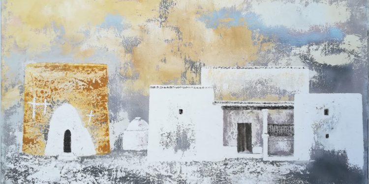 Una de las obras de Júlia Ribas que se podrá ver en Can Tixedó, con la arquitectura ibicenca como absoluta protagonista.
