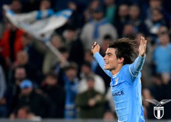 Luka Romero, en una imagen compartida en redes por su equipo, el Lazio