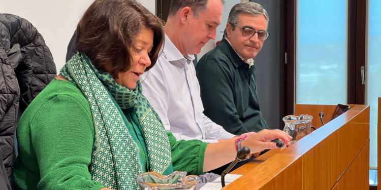 Concejales del PP en el pleno municipal de Vila de este jueves. Foto: PP Eivissa.