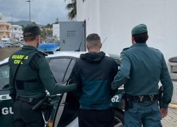 El detenido por robos en Sant Antoni. Imagen Guardia Civil