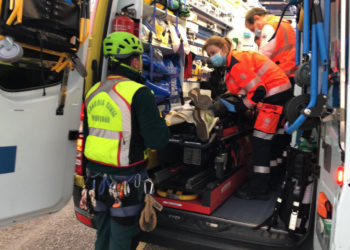 Imagen de la evacuación facilitada por la Guardia Civil