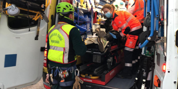 Imagen de la evacuación facilitada por la Guardia Civil