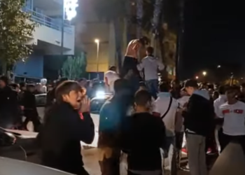 Celebraciones en Ses Figueretes tras el paso de Marruecos a cuartos de final del Mundial